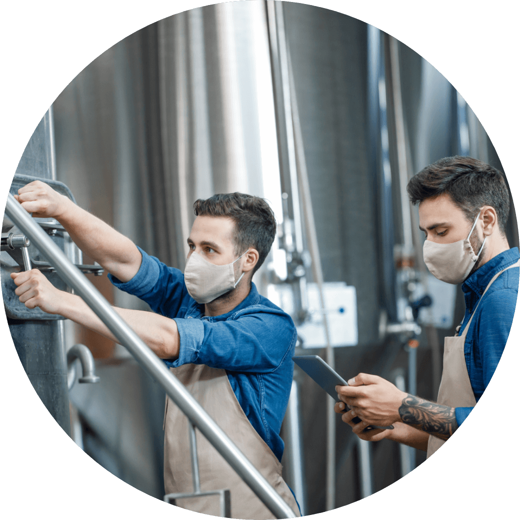 Beer manufacturing facility doing a food safety check with Optisolve